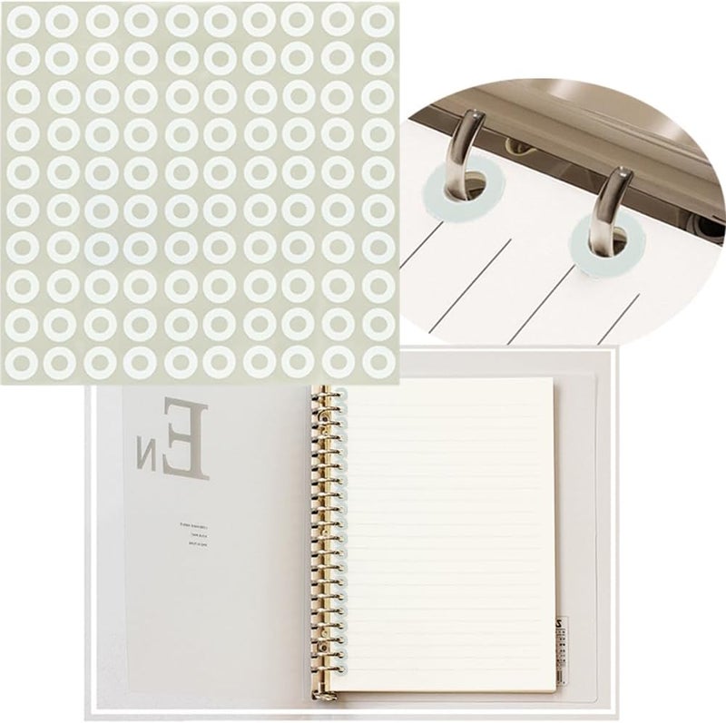 KR. LIF Paper Hole Punch Reinforcement Stickers 2500 Pack - 0.25" Binder Hole Reinforcement Circles Paper Binder Spine Labels for Hole-Punched Pages, - Image 1